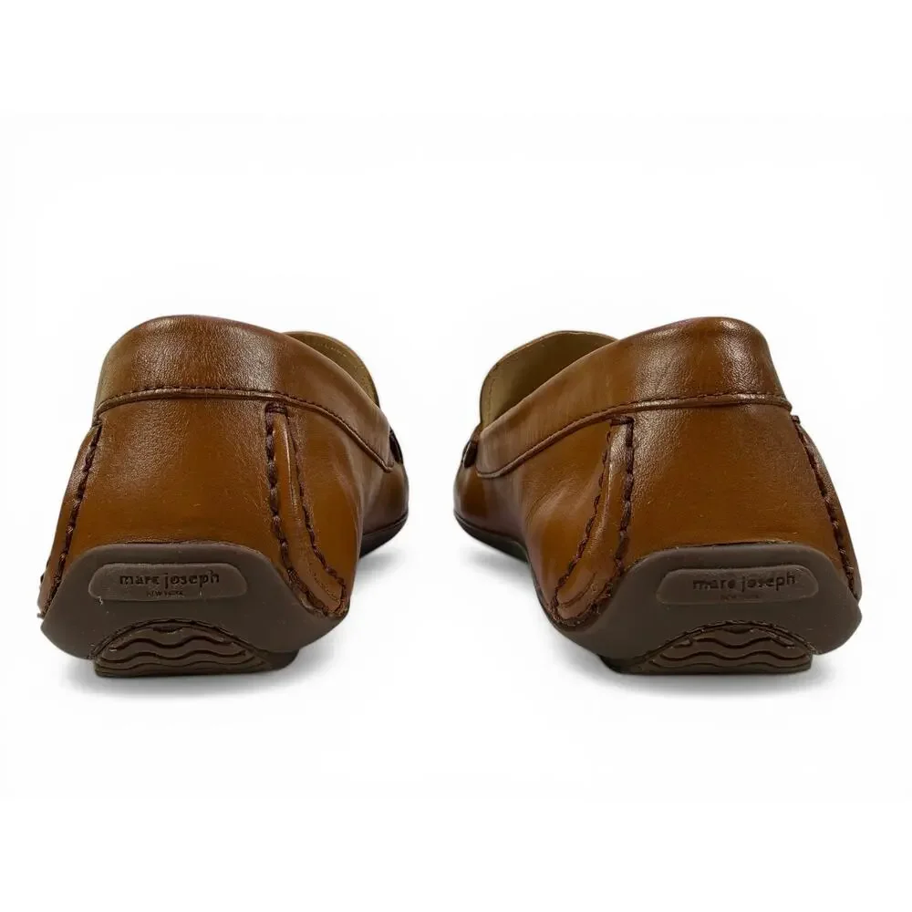 Marc Joseph Plymouth Driver Loafer Mens 10 Brown Nappa Leather Slip On‎ Moccasin